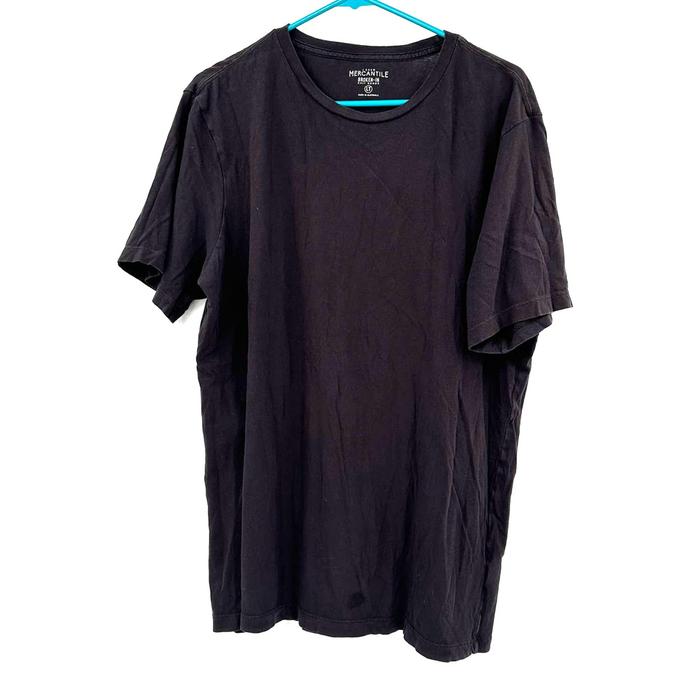 J.Crew Mercantile Broken In Knit Goods line size LT large tall black t-shirt